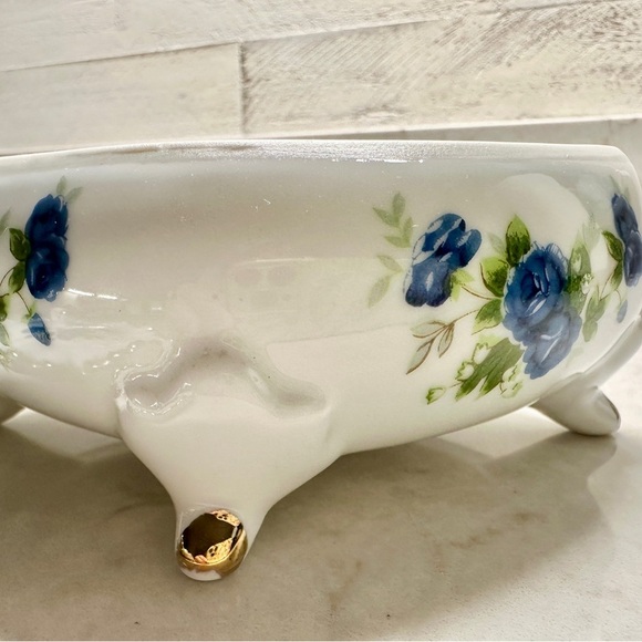 DIAMOND FINE CHINA, TRINKET BOX. MADE OF PORCELAIN WITH A LUSTERWARE FINISH. - Picture 9 of 12